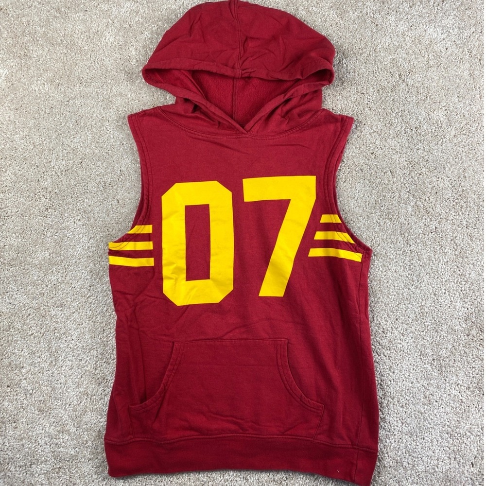 Harry‎ Potter Quidditch Sleeveless Hoodie Red Yellow 07 H Potter Mens Small